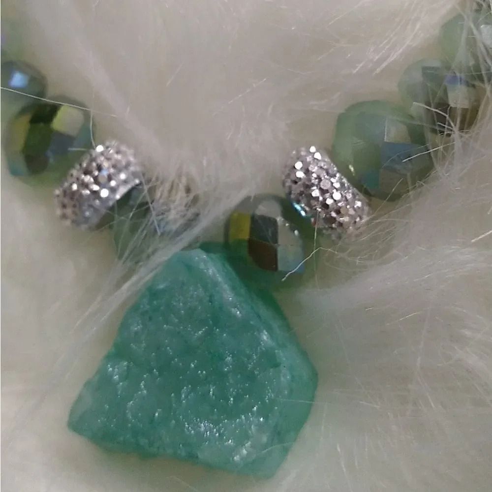 Green geode bracelet 